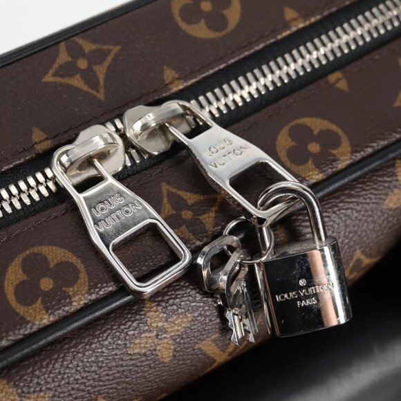 LOUIS VUITTON Monogram Macassar Soft briefcase Bag 2way M56719 LV Auth 118897M - Picture 10 of 15